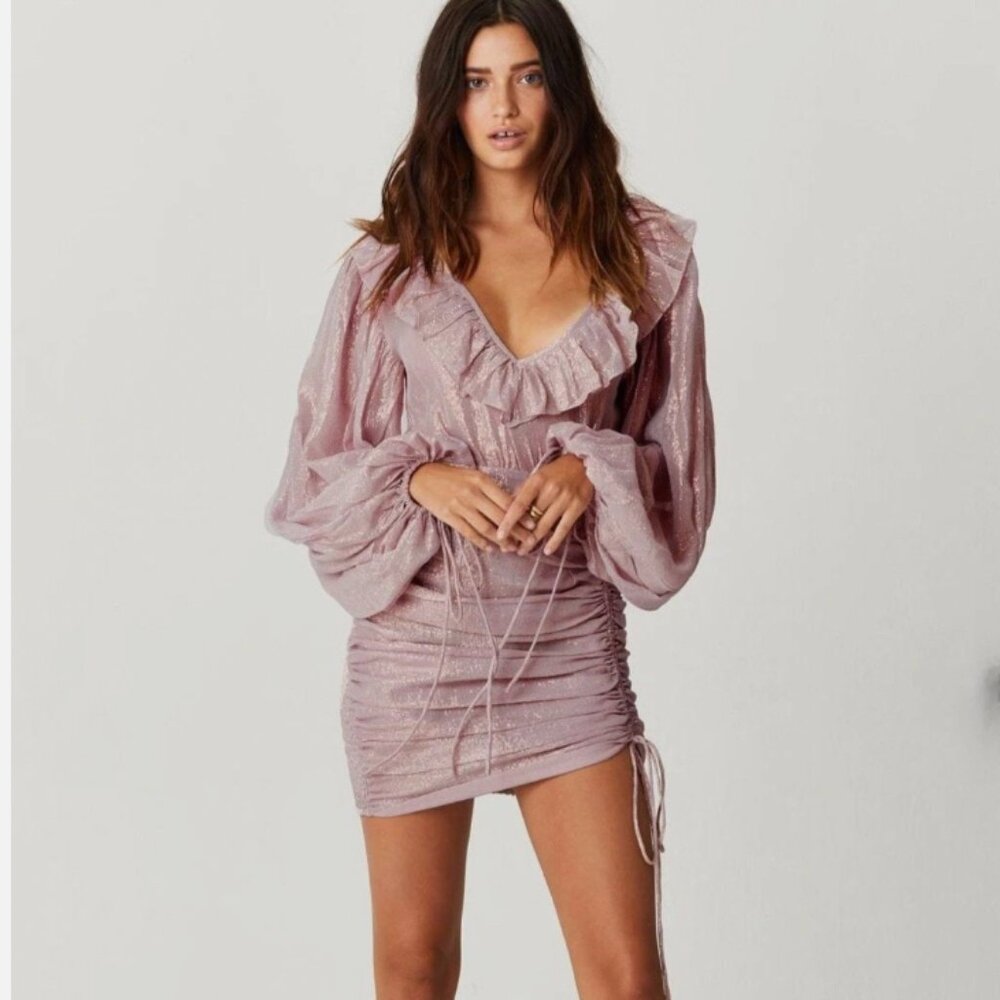 Jen's Pirate Booty River in the Sky Vambelle Mini Dress in Sunrise Lurex Size M